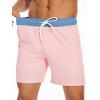 Short de plage pour homme avec cordon de serrage et poche intérieure, taille élastique - Rose clair XXXL | US 14