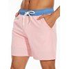Short de plage pour homme avec cordon de serrage et poche intérieure, taille élastique - Rose clair XXXL | US 14