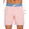 Short de plage pour homme avec cordon de serrage et poche intérieure, taille élastique - Rose clair XXXL | US 14