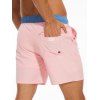 Short de plage pour homme avec cordon de serrage et poche intérieure, taille élastique - Rose clair XXXL | US 14