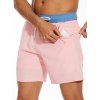 Short de plage pour homme avec cordon de serrage et poche intérieure, taille élastique - Rose clair XXXL | US 14
