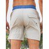 Short de plage pour homme avec cordon de serrage et poche intérieure, taille élastique - Gris Clair XXXL | US 14