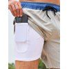 Short de plage pour homme avec cordon de serrage et poche intérieure, taille élastique - Gris Clair XXXL | US 14