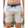 Short de plage pour homme avec cordon de serrage et poche intérieure, taille élastique - Gris Clair XXXL | US 14