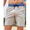 Short de plage pour homme avec cordon de serrage et poche intérieure, taille élastique - Gris Clair XXXL | US 14