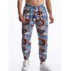 Pantalon décontracté à imprimé ethnique pour homme, avec cordon de serrage et poches, taille élastique - multicolor A XXXL