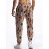 Pantalon décontracté à imprimé ethnique pour homme, avec cordon de serrage et poches, taille élastique - multicolor B XXXL