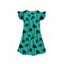 Girls Dress Palm Tree Pattern Short Flutter Sleeve Dress Round Neck A Line Mini Vacation Kid Dress - Vert clair 120