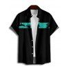 Palm Tree Print V Neck Women's Mini Dress Men's Button Up Shirt Men's Shorts and Kid Shirt Outfit - Vert clair S | US 4