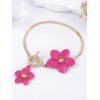 Chaîne de cheville tendance avec pendentif fleur vive - Rouge 