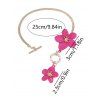 Chaîne de cheville tendance avec pendentif fleur vive - Rouge 