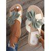 Bowknot Sweetness Beach Sandals Slip On Flat Platform Vacation Outdoor Sandals - Vert clair EU 42