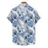 Family Outfit Hibiscus Floral Leaf Pattern Belt Dress Girls Dress and Roll Up Sleeve Shirt Boy Shirt Drawstrings Shorts Vacation Set - Bleu profond S | US 4