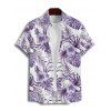 Chemise boutonnée à manches courtes et imprimé fleurs tropicales - Concorde 5XL