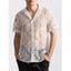 Chemise boutonnée à motif floral uni pour homme, col rabattu, manches courtes, décontractée - Noir L | US 8