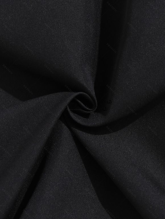 Independence Day Family Outfit American Flag Pattern Spaghetti Strap Dress and Roll Up Sleeve Men and Boy Shirt Drawstring Shorts Patriotic Outfit - multicolor S | US 4