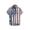 Independence Day Family Outfit American Flag Pattern Spaghetti Strap Dress and Roll Up Men and Boy Shirt Drawstring Shorts Patriotic Outfit - multicolor A S | US 4