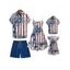 Independence Day Family Outfit American Flag Pattern Spaghetti Strap Dress and Girl Dress Sleeve Shirt Drawstring Shorts Patriotic Outfit - multicolor A S | US 4