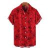 Beach Couple Outfit Rose Butterfly Print Underwire Crisscross Bathing Costume and Button Up Shirt Matching Outfit - Rouge S | US 4