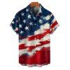 Independence Day Couple Outfit American Flag Pattern Spaghetti Strap A Line Tank Dress and Roll Up Sleeve Shirt Drawstrings Shorts Patriotic Matching Outfit - multicolor S | US 4