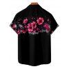 Gothic Couple Outfit Floral Pattern Spaghetti Strap Tank Dress and Button Up Shirt Vacation Matching Outfit - Noir S | US 4