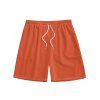 Hawaii Couple Outfit Tropical Plant Print Spaghetti Strap Dress Cinched Tankini Swimsuit and Roll Up Sleeve Shirt Drawstring Shorts Beach Matching Outfit - Orange S | US 4