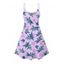 Robe hawaïenne à imprimé plantes tropicales, bretelles spaghetti, col en V, coupe trapèze, mini-robe de vacances - Blanc XXXXXL | US 20