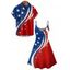 Independence Day Couple Outfit American Flag Elements Star Striped Pattern Spaghetti Strap Tank Dress and Button Up Shirt Patriotic Matching Outfit - multicolor A S | US 4