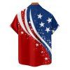 Independence Day Couple Outfit American Flag Elements Star Striped Pattern Spaghetti Strap Tank Dress and Button Up Shirt Patriotic Matching Outfit - multicolor A S | US 4