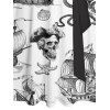 Robe de plage à motif contrasté, ancre de voile, étoiles de mer, crânes, éléments océaniques, buste froncé, col en cœur, ceinture, robe de vacances trapèze mini - Noir XXXXXL | US 20