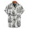 Beach Couple Outfit Sailing Anchor Starfish Skulls Ocean Elements Pattern Ruched Bust Sweetheart Neck Belt A Line Mini Dress and Roll Up Sleeve Shirt Vacation Matching Outfit - Vert profond S | US 4