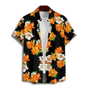 Vacation Couple Outfit Floral Print Twisted Lace Up Hollow Out Briefs Underwire Tankini Swimsuit and Button Up Shirt Beach Matching Outfit