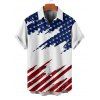 Independence Day Couple Outfit Star Striped American Flag Pattern Spaghetti Strap Tank Dress and Button Up Shirt Patriotic Matching Outfit - Blanc S | US 4