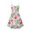 Robe de vacances à motif floral et flamant rose, bretelles spaghetti, col en V, coupe trapèze, mini, décontractée - multicolor A XXXXXL | US 20