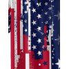 Independence Day Couple Outfit American Flag Print Crossover Briefs Side Tied Three Piece Bikini Swimsuit and Button Up Shirt Patriotic Matching Outfit - multicolor S | US 4