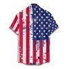 Independence Day Couple Outfit American Flag Print Twisted Underwire Tankini Swimsuit and Button Up Shirt Patriotic Matching Outfit - multicolor S | US 4