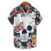 Gothic Couple Outfit Skulls Butterfly Floral Pattern Dress Spaghetti Strap Tank Dress and Button Up Shirt Vacation Matching Outfit - multicolor S | US 4