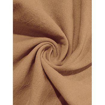 Men's Solid Color Pocket Drawstrings Elastic Waist Straight Long Casual Pants