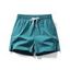Short décontracté pour homme, couleur unie, avec cordon de serrage, taille élastique, poches, ourlet fendu - Vert clair XXXL