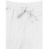 Pantalon décontracté long et droit pour homme, couleur unie, avec cordon de serrage et taille élastique - Blanc XXXL