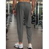 Pantalon long et décontracté pour homme, couleur unie, avec poches et cordon de serrage, taille élastique et respirant - Gris XXXL