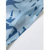 Robe de vacances à motif de feuilles et de plantes, avec poches, bretelles spaghetti réglables, robe de plage longue trapèze - Bleu gris XXL | US 14