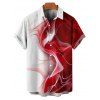 Vacation Couple Outfit Contrast Color Printed Spaghetti Strap V Neck A Line Mini Tank Dress and Button Up Shirt Casual Matching Outfit - Rouge S | US 4