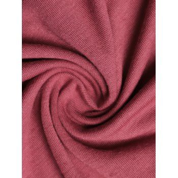 Plain Color Mock Button Crossover Dress High Waisted Sleeveless A Line Mini Casual Dress