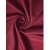Robe Ligne A Mi-Longue Ceinturée Papillon Croisée à Taille Haute - Rouge foncé XXL