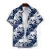 Gothic Couple Outfit Allover Floral Skulls Pattern Spaghetti Strap Tank Dress and Button Up Shirt Vacation Matching Outfit - Bleu S | US 4