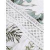 Robe longue de vacances à motif floral et feuilles, avec empiècement en dentelle géométrique et bretelles spaghetti - multicolor XXL | US 14