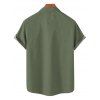 Chemise de vacances à imprimé pieuvre pour homme, décontractée, boutonnée, à manches courtes et à revers - Vert profond 5XL