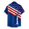 Independence Day Couple Outfit Statue of Liberty Star Striped Pattern Spaghetti Strap Tank Dress and Button Up Shirt Patriotic Matching Outfit - Bleu S | US 4