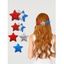 Lot de 5 barrettes à cheveux à paillettes, motif drapeau américain, fête de l'indépendance - multicolor A 
